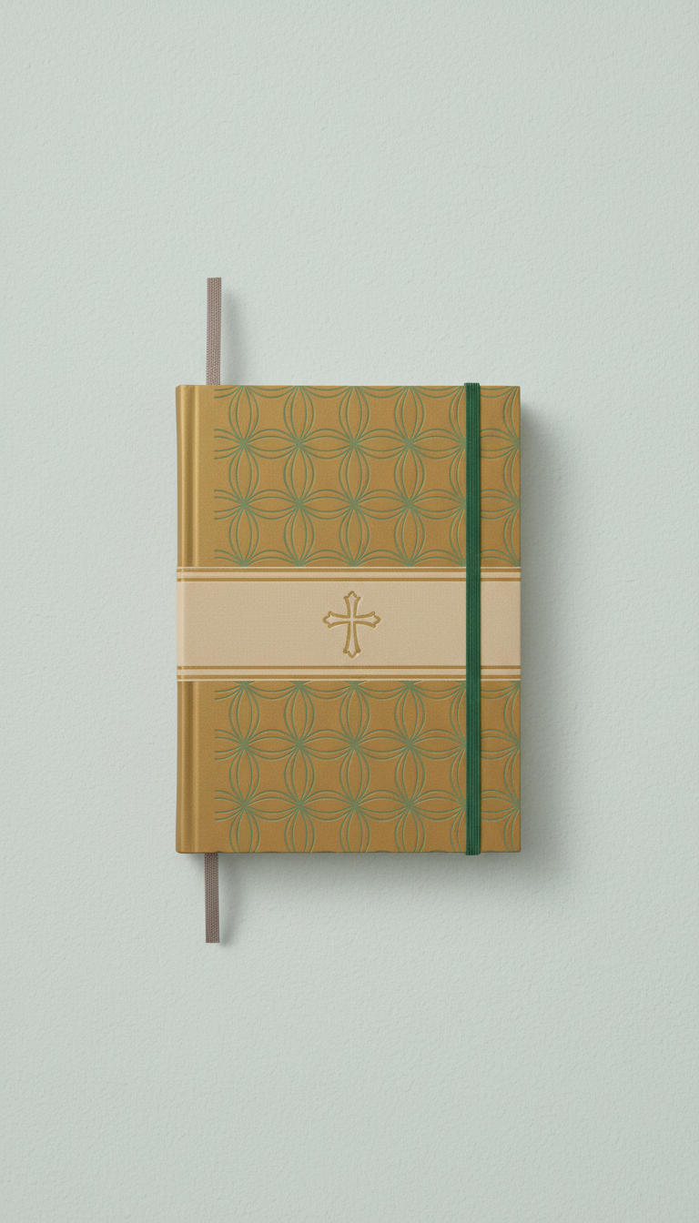 Hardcover faith journal in cream linen